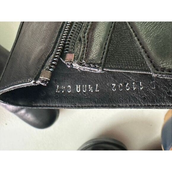 Cole Haan Women's Black Leather Mid-Calf Block Heeled Boots Size 7.5 - Picture 9 of 9